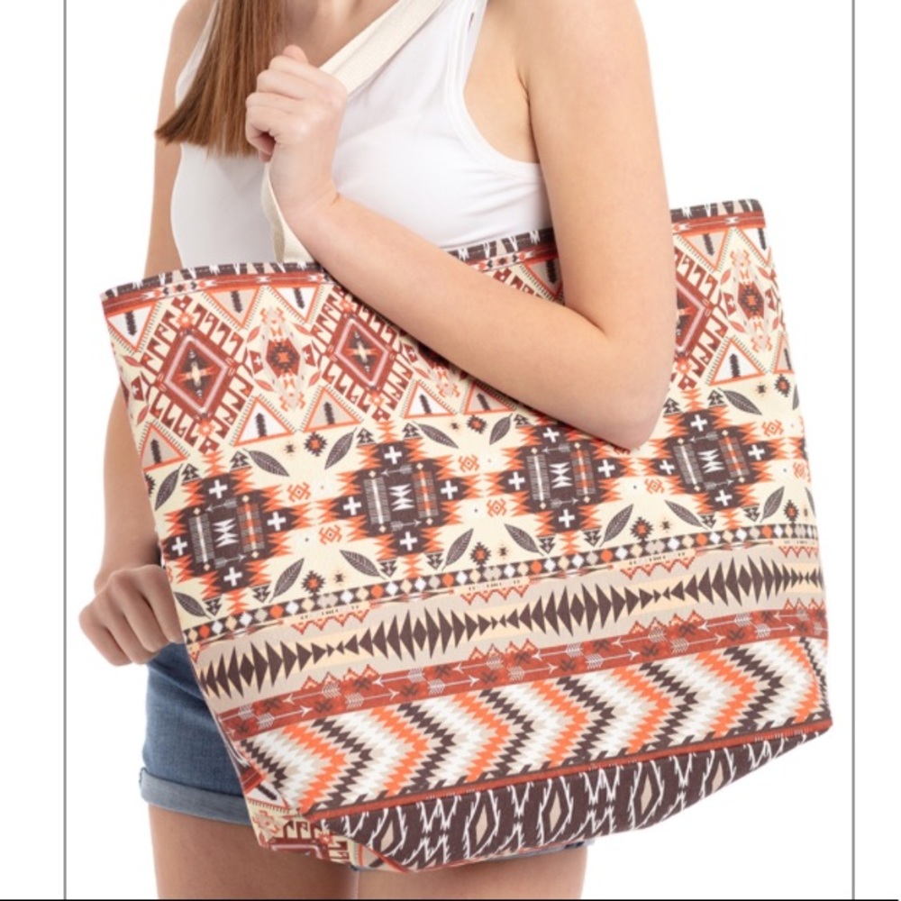 AZTEC PATTERN TOTE BAG, New! 🌵 - Picture 1 of 11